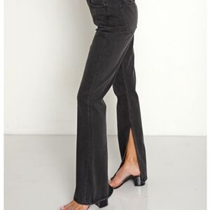 Pistola Alexa Black Flared Women's Jeans With Inside Split Hem Sz 29